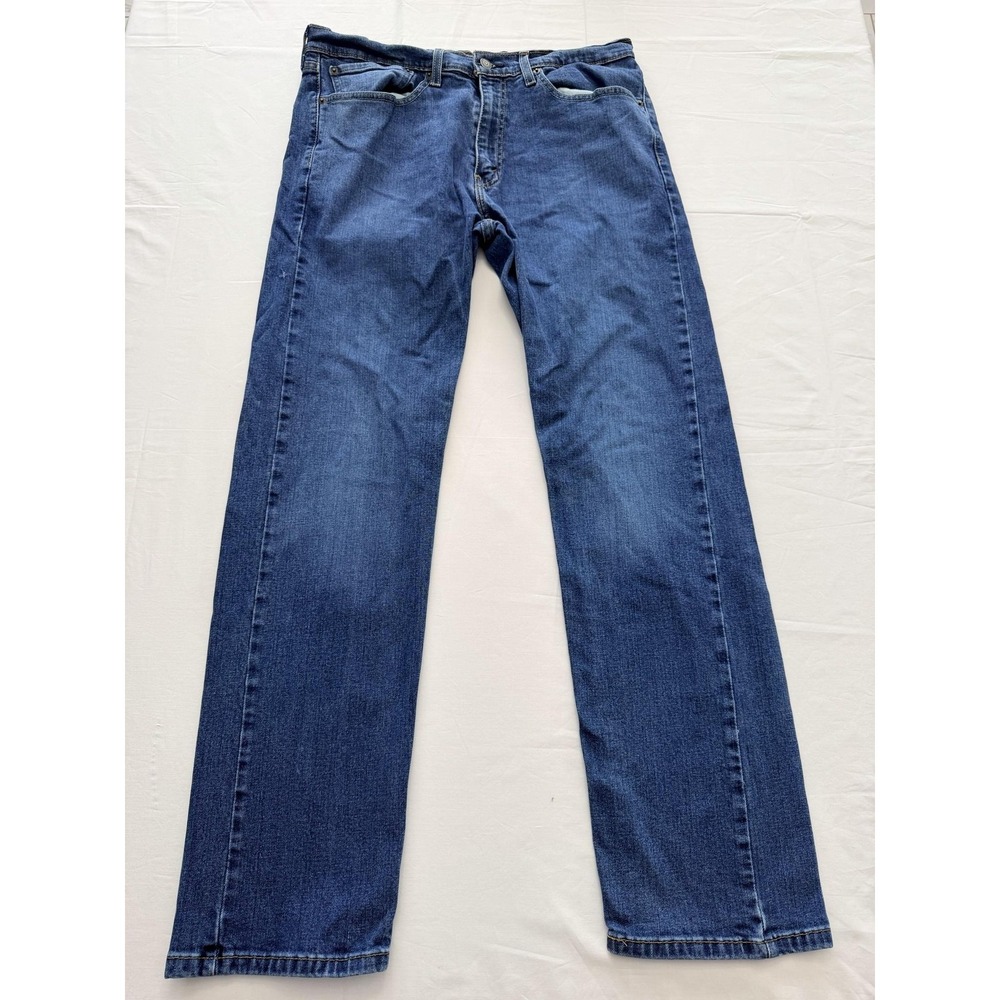 Levi's 505 Jeans Mens 34x32 Blue Medium Wash Regular Straight Denim Pants Casual